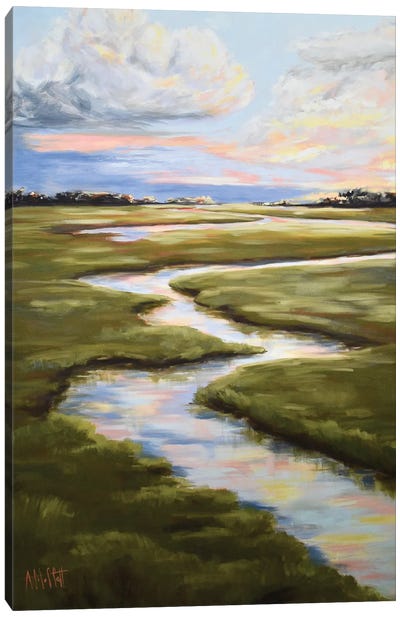 Pastel Marsh I Canvas Art Print - Marsh & Swamp Art