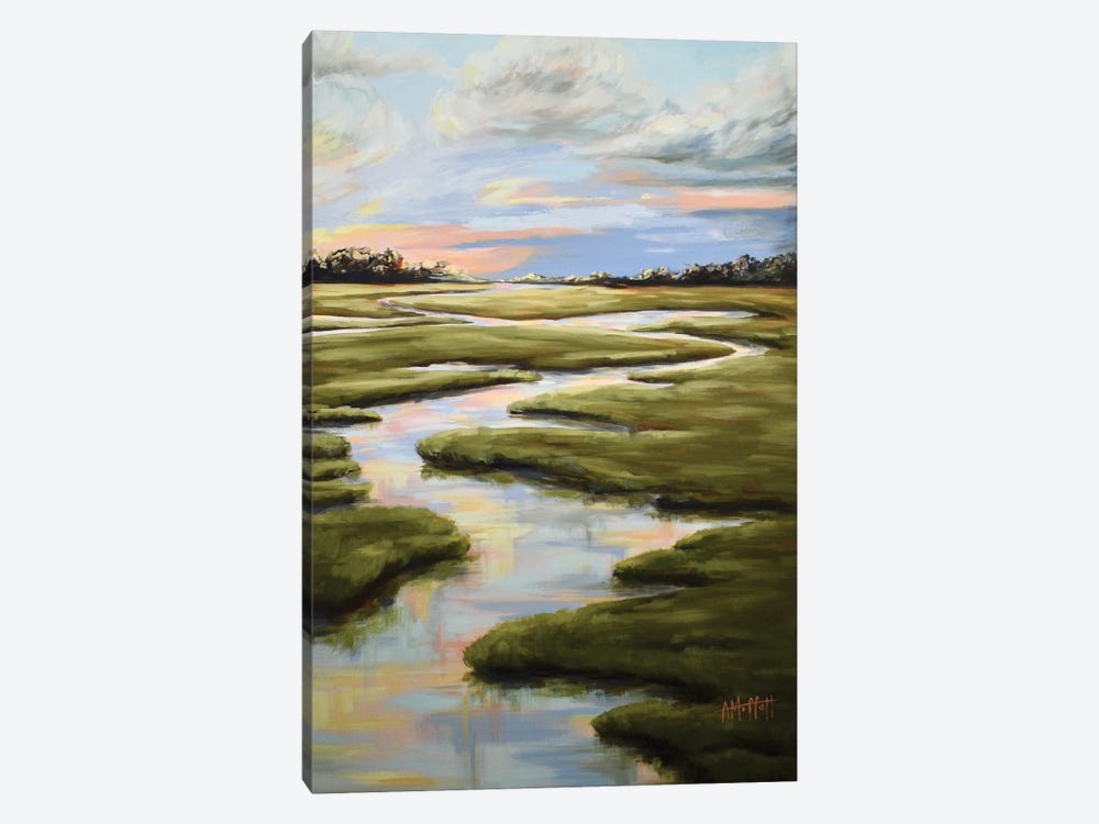 Pastel Marsh II by April Moffatt 1-piece Canvas Print