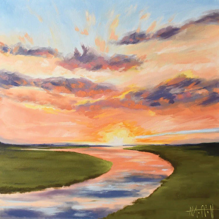 Good Morning Sunrise Over The Marsh by April Moffatt wall art