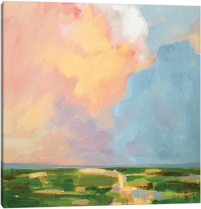 Cumulus I Canvas Art Print - Pantone 2024 Peach Fuzz