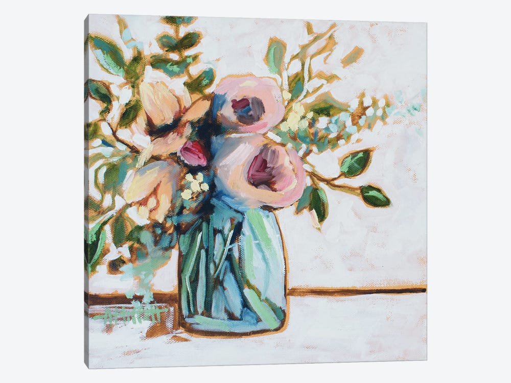 Delicate Floral III by April Moffatt 1-piece Canvas Artwork