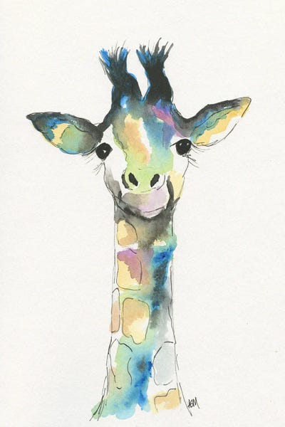 Giraffes: Watercolor Giraffe Nursery by April Moffatt