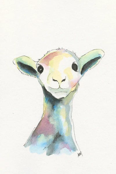 Watercolor Baby Lamb Nursery