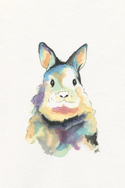 April Moffatt: Watercolor Baby Bunny Nursery by April Moffatt