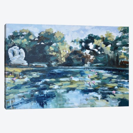 Lily Pond At Brookgreen Gardens Canvas Print #MTT8} by April Moffatt Art Print