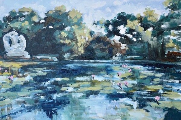 Lilies: Lily Pond At Brookgreen Gardens by April Moffatt