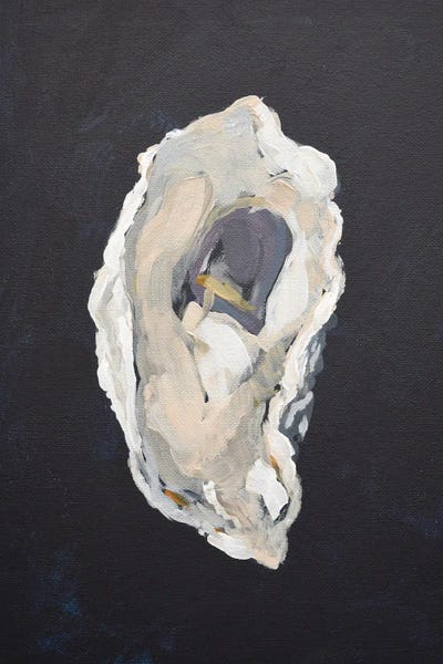 Oysters: Indigo Oyster I by April Moffatt