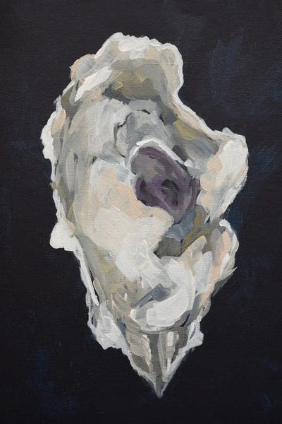 Oysters: Indigo Oyster III by April Moffatt
