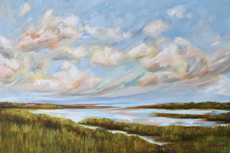 Early Spring Clouds Over The Waking Marsh