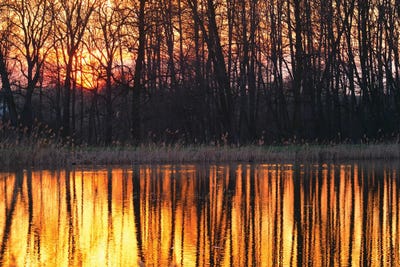 Sunset by Mateusz Piesiak framed canvas print