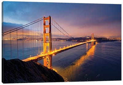 Golden Gate Bridge II Canvas Art Print - Mateusz Piesiak