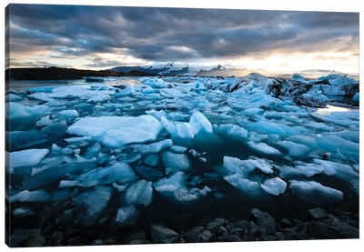 Land Of Ice Canvas Art Print - Glacier & Iceberg Art