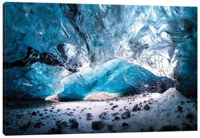 Glacier Cave Canvas Art Print - Glacier & Iceberg Art