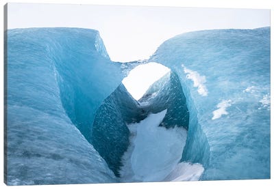 Ice Bridge Canvas Art Print - Glacier & Iceberg Art