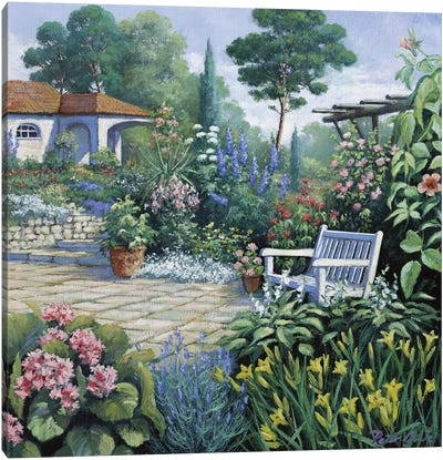 Italian Garden II Canvas Art Print - Peter Motz