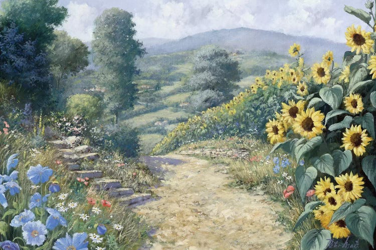 Along The Sunflowers by Peter Motz wall art
