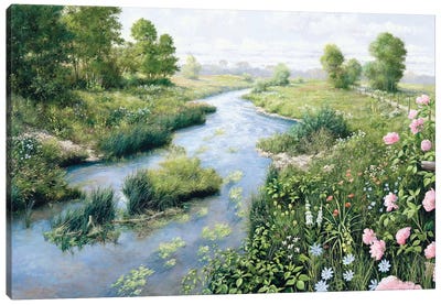 Summer Canvas Art Print - River, Creek & Stream Art