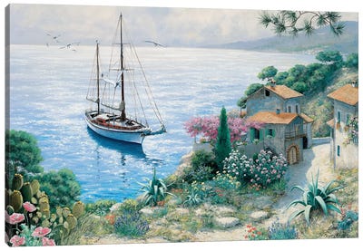 The Bay Canvas Art Print - Sailboat Art