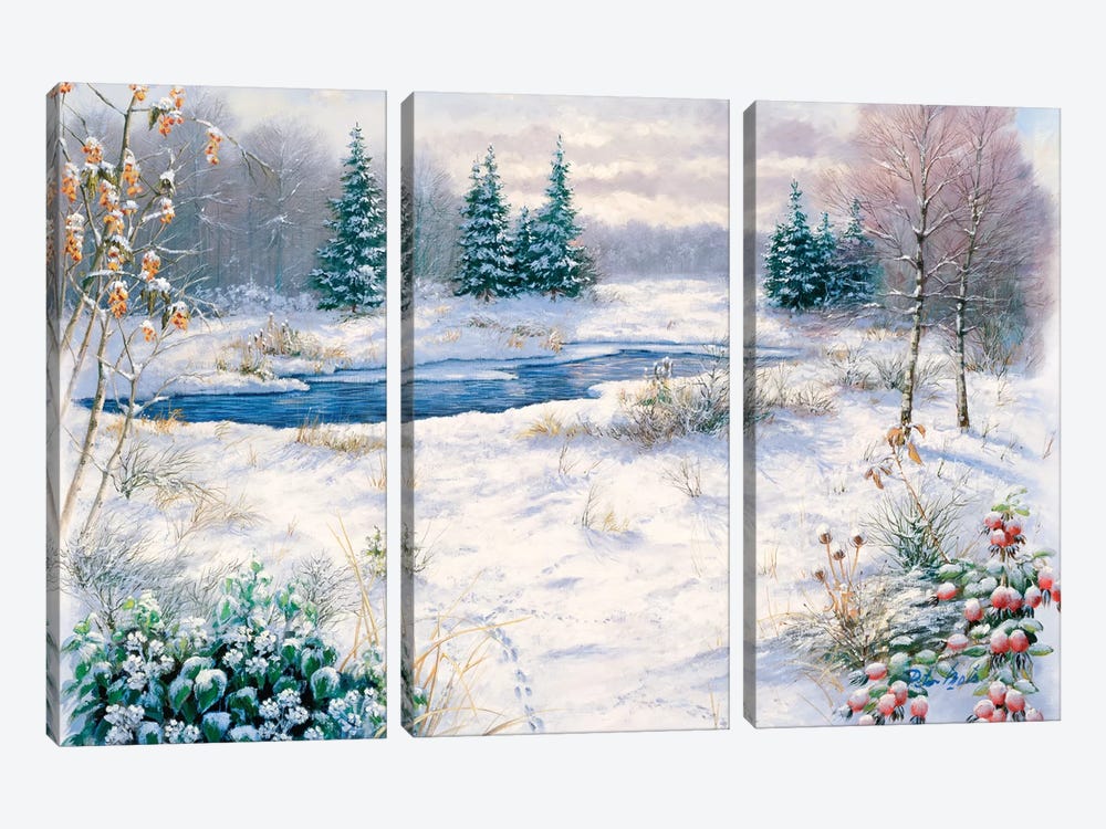 Winter Time by Peter Motz 3-piece Art Print