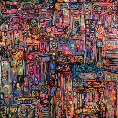 Caterpillar by Maureen Claffy framed canvas print