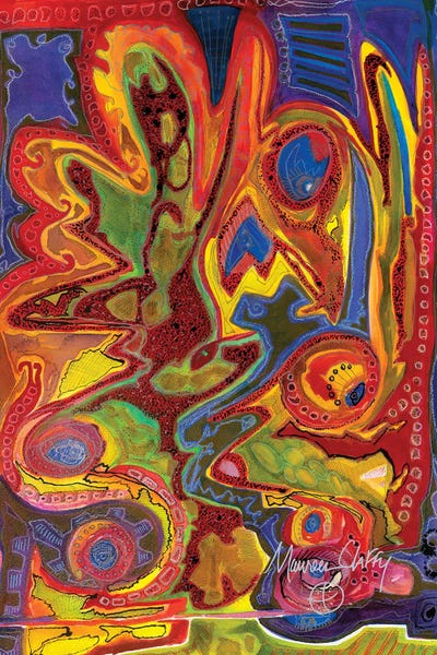 Fitting The Pieces by Maureen Claffy framed canvas print