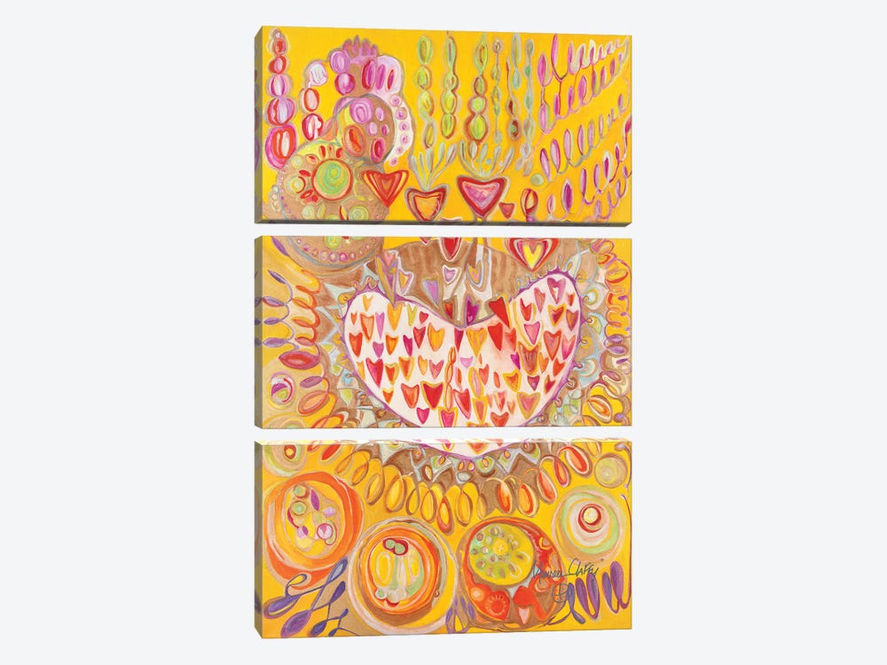 Happiness by Maureen Claffy 3-piece Canvas Artwork