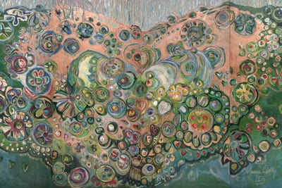 Mary's Heart by Maureen Claffy framed canvas print