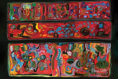 Blocking The Work by Maureen Claffy framed canvas print