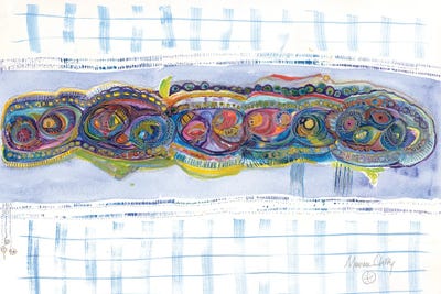 The Girl's Stitch by Maureen Claffy acrylic art print