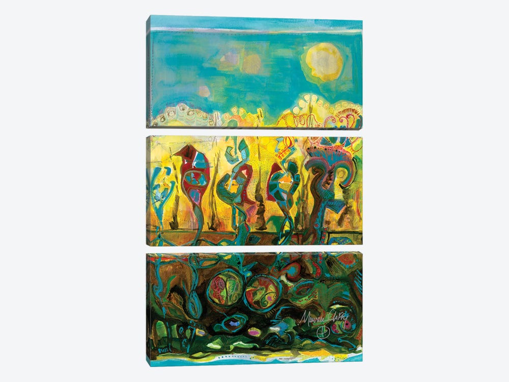 The Moss Stitch by Maureen Claffy 3-piece Canvas Art Print