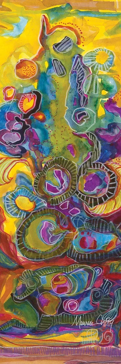 Burning In A Dream by Maureen Claffy framed canvas print