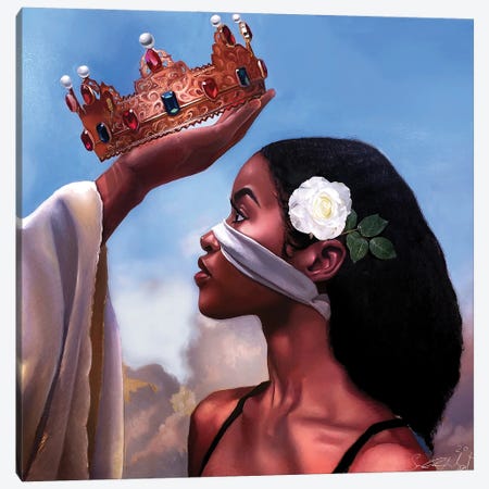 Crown Me Lord – Woman Canvas Print #MUH15} by Salaam Muhammad Canvas Art Print