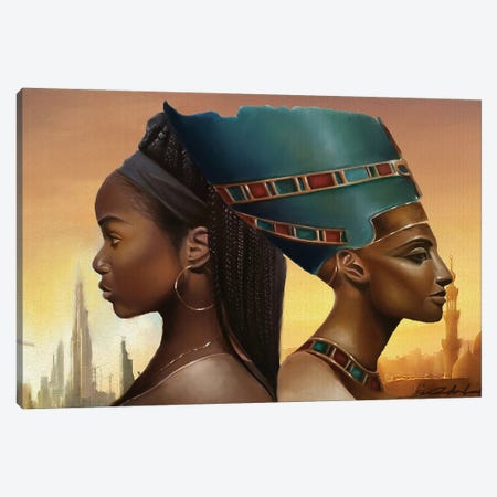 Past And Future Queens Canvas Print #MUH17} by Salaam Muhammad Canvas Art Print