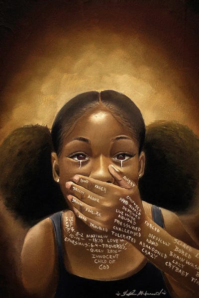 Words We Never Said by Salaam Muhammad framed canvas print