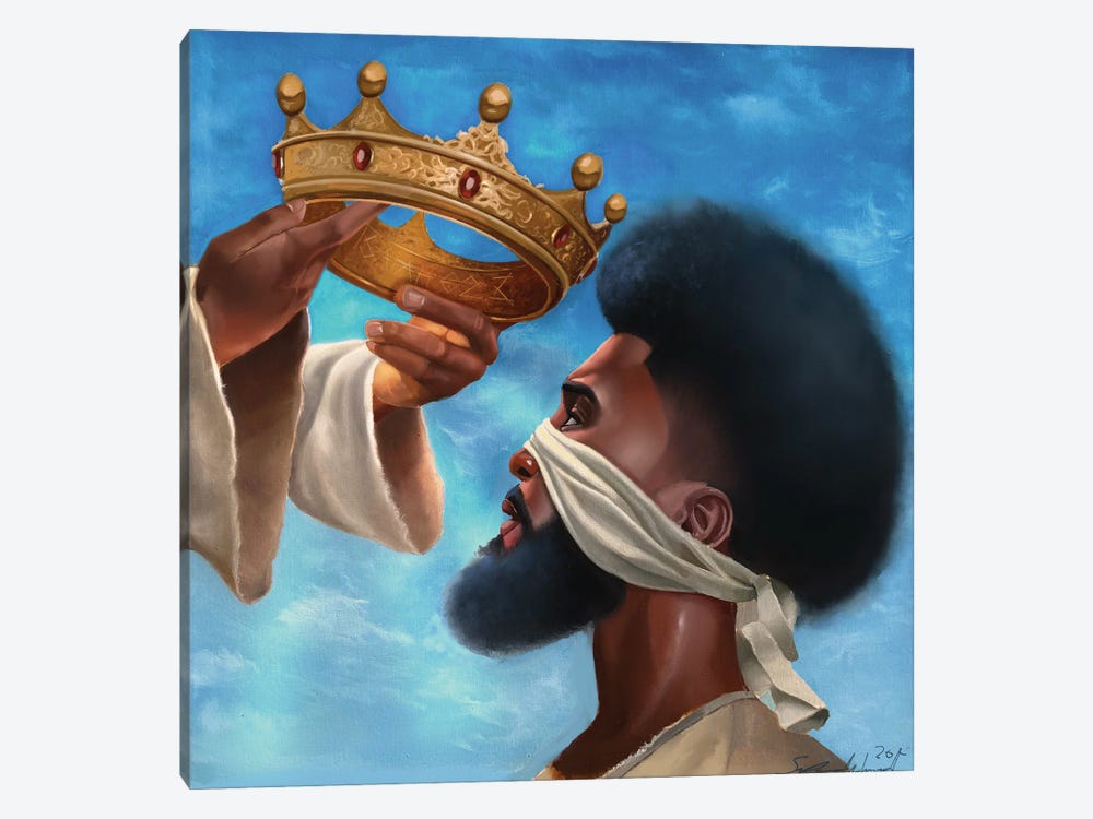 Crown Me Lord (Man) by Salaam Muhammad 1-piece Canvas Art Print