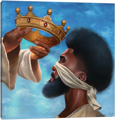 Crown Me Lord (Man) Canvas Art Print - Royalty