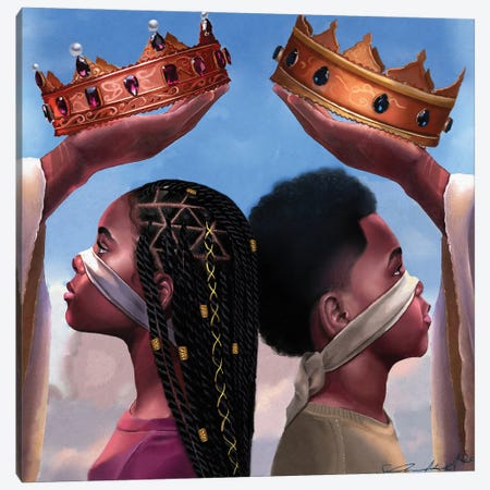 Crown Us Lord Official Art Canvas Print #MUH5} by Salaam Muhammad Canvas Art