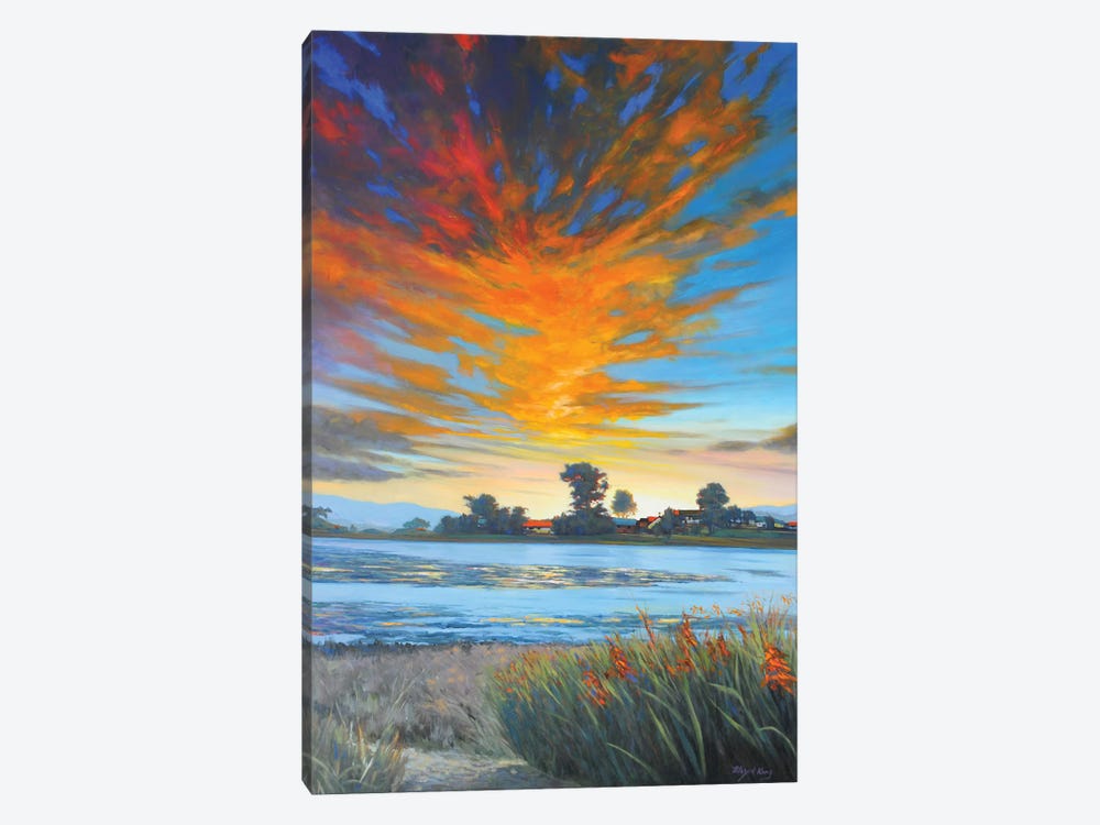 Sunset (Bolinas Lagoon) by Mansung Kang 1-piece Canvas Art