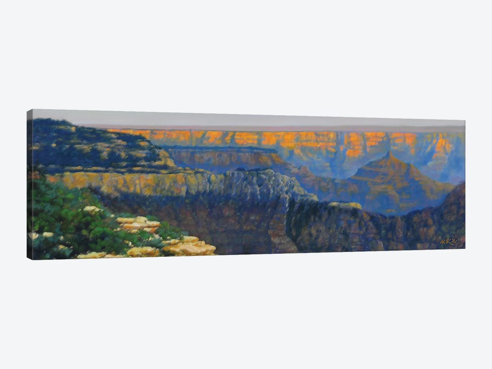 Sunset At The Canyon by Mansung Kang 1-piece Canvas Print