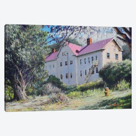 A House On The Hill Canvas Print #MUK1} by Mansung Kang Canvas Wall Art