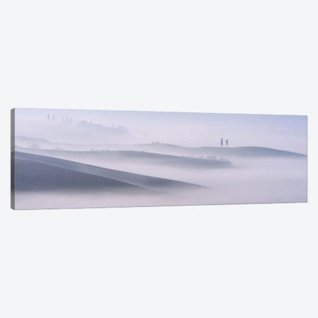 Dawn Mist In Val d'Orcia, Tuscany Canvas Print #MUM1} by Andy Mumford Canvas Wall Art