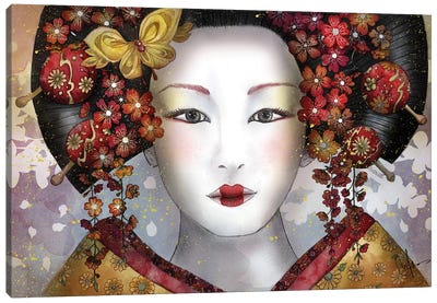 Becoming A Geisha Canvas Art Print - Geisha
