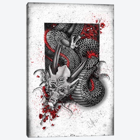 Black Dragon Canvas Print #MUP13} by Marine Loup Canvas Art