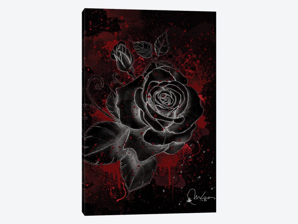 Black Rose by Marine Loup 1-piece Canvas Wall Art
