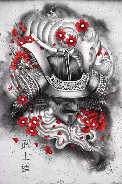 Black & White & Red: Bushido by Marine Loup