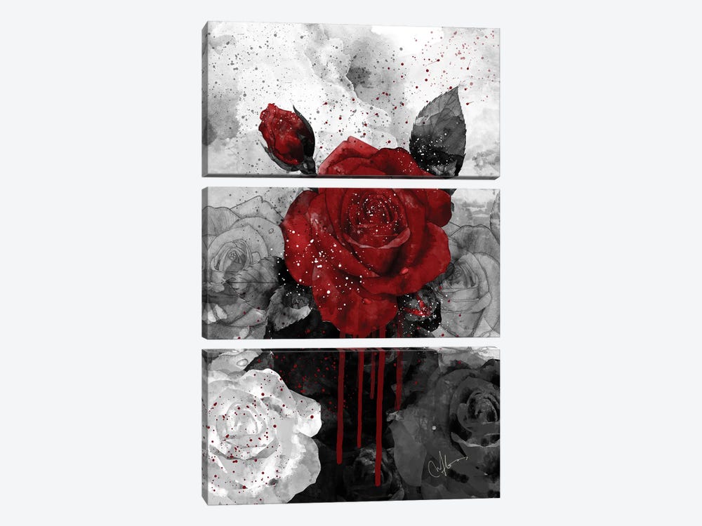 Crimson by Marine Loup 3-piece Canvas Art Print