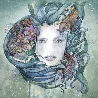 Cyan by Marine Loup framed wall art