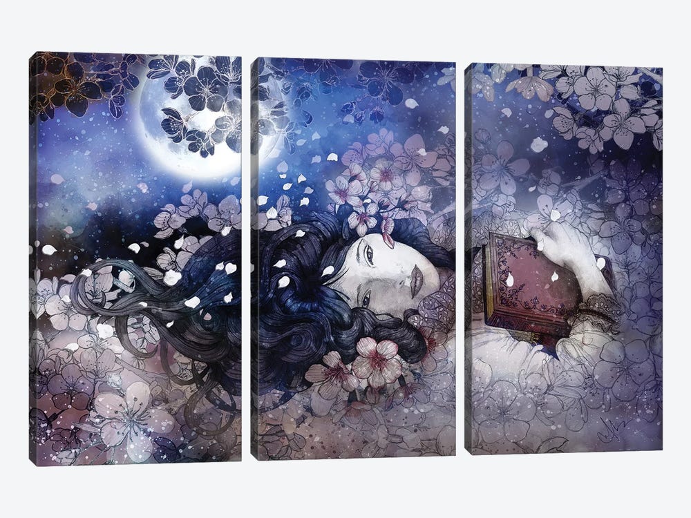 Amdist The Blossoms by Marine Loup 3-piece Canvas Art Print