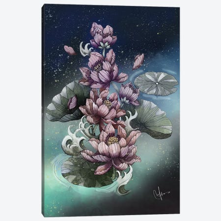 Lotus Flower Canvas Print #MUP46} by Marine Loup Canvas Wall Art