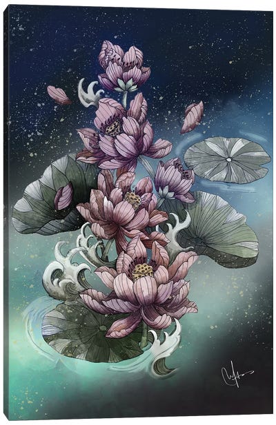Lotus Flower Canvas Art Print - Marine Loup